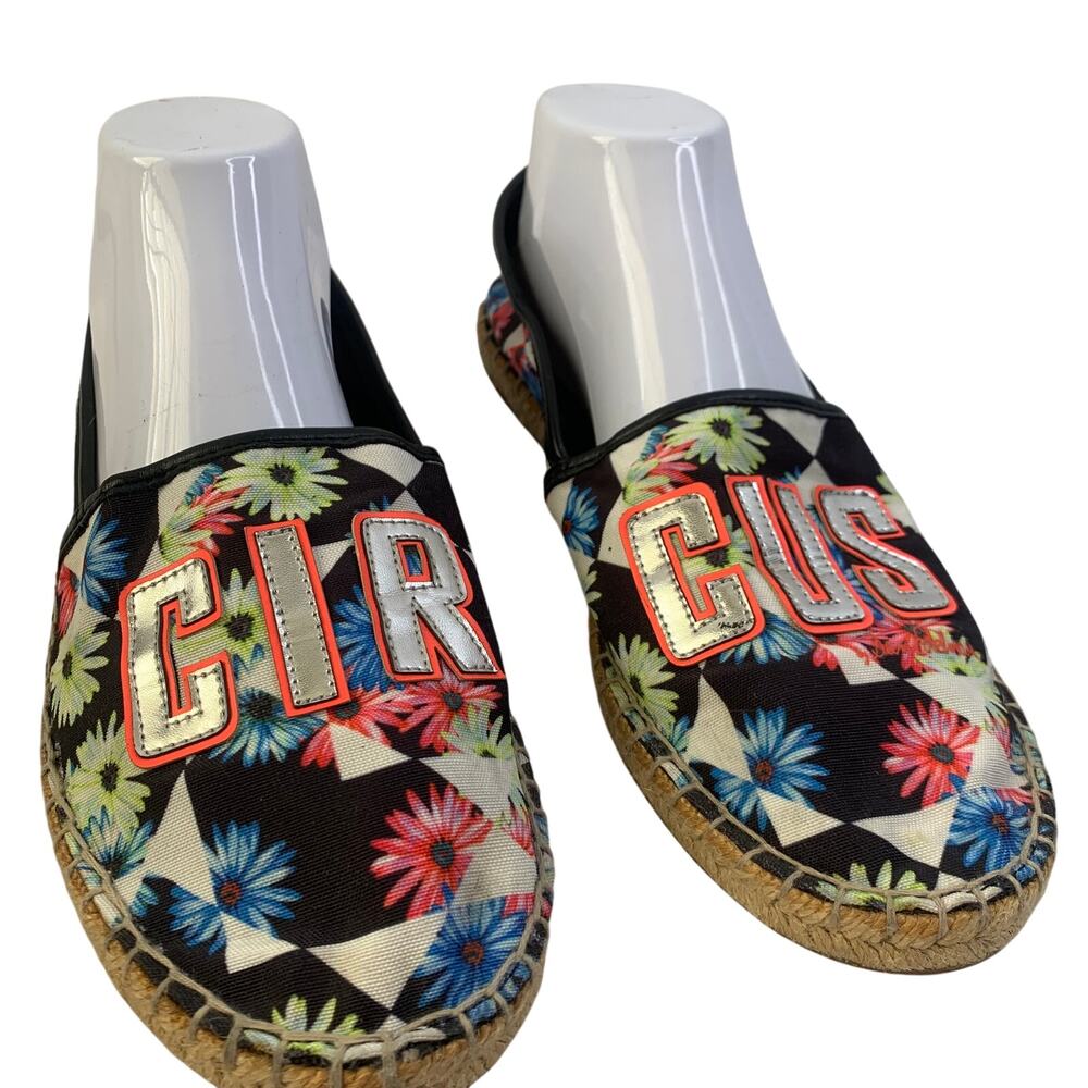 Sam Edelman Leni Circus Womens Sz 9 Espadrilles Floral Geometric Summer Shoes